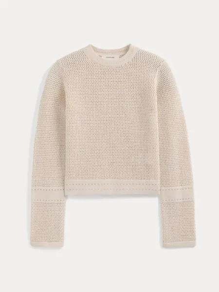 Open Knit Long Sleeve Crew 